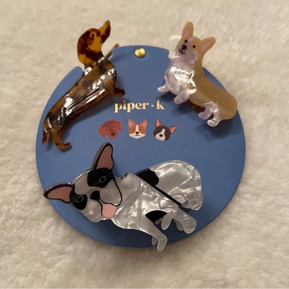 Piper K Accessories - Piper K Dog Dachshund Boston Terrier Corgie Claw Hair Clips New With Tags